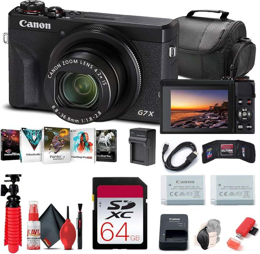 Canon PowerShot G7 X Mark III Digital Camera (Black) (3637C001) + 64GB Memory Card + NB13L Batter... | Amazon (CA)