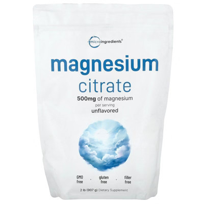 Micro Ingredients Magnesium Citrate, Unflavored, 2 lb (907 g) | Target