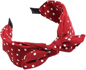Womens Wide Polka Dots Headbands Headwraps Hair Band with Bow Pack of 3 | Amazon (US)