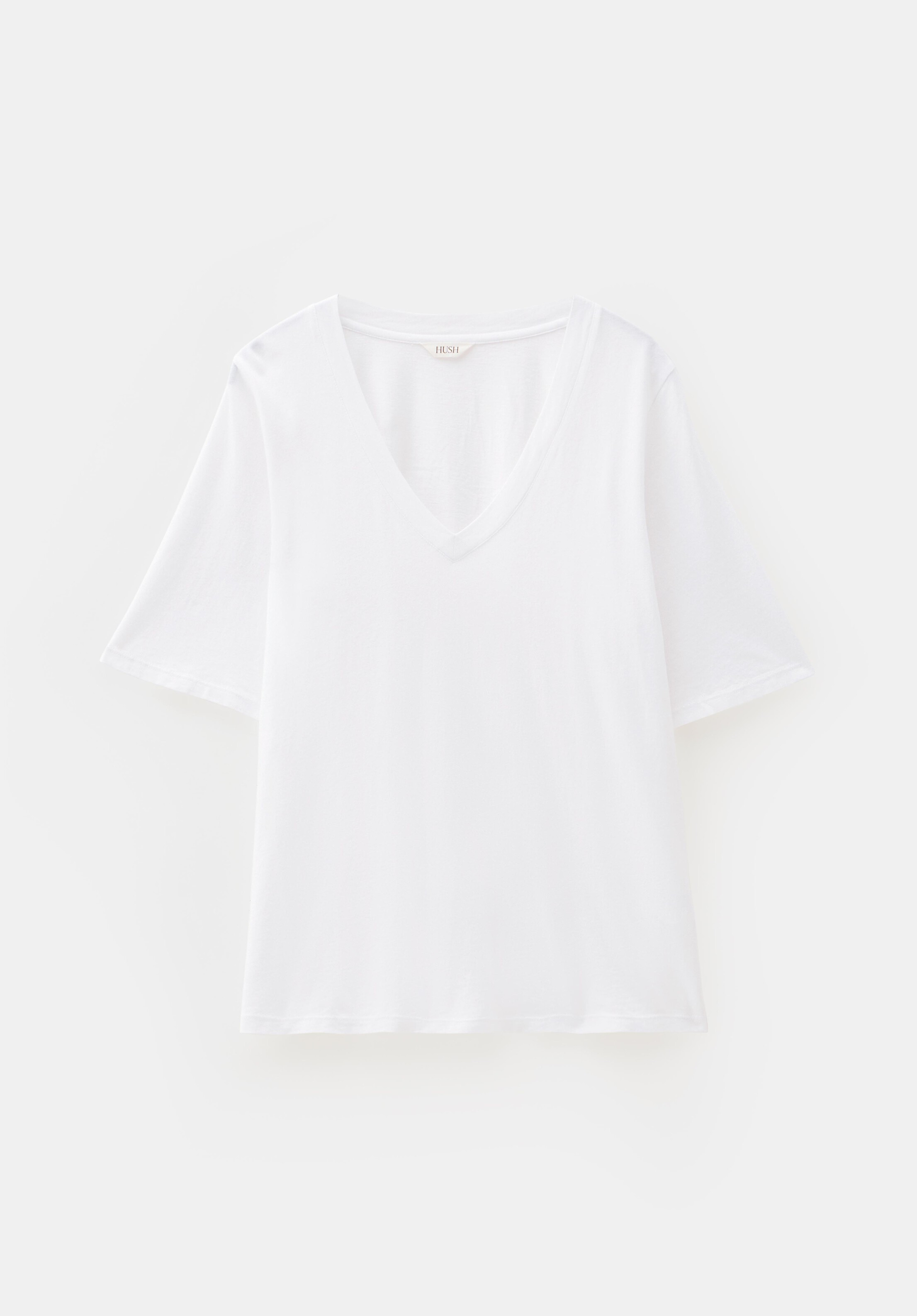 Reece V Neck Drapey T-Shirt | Hush UK