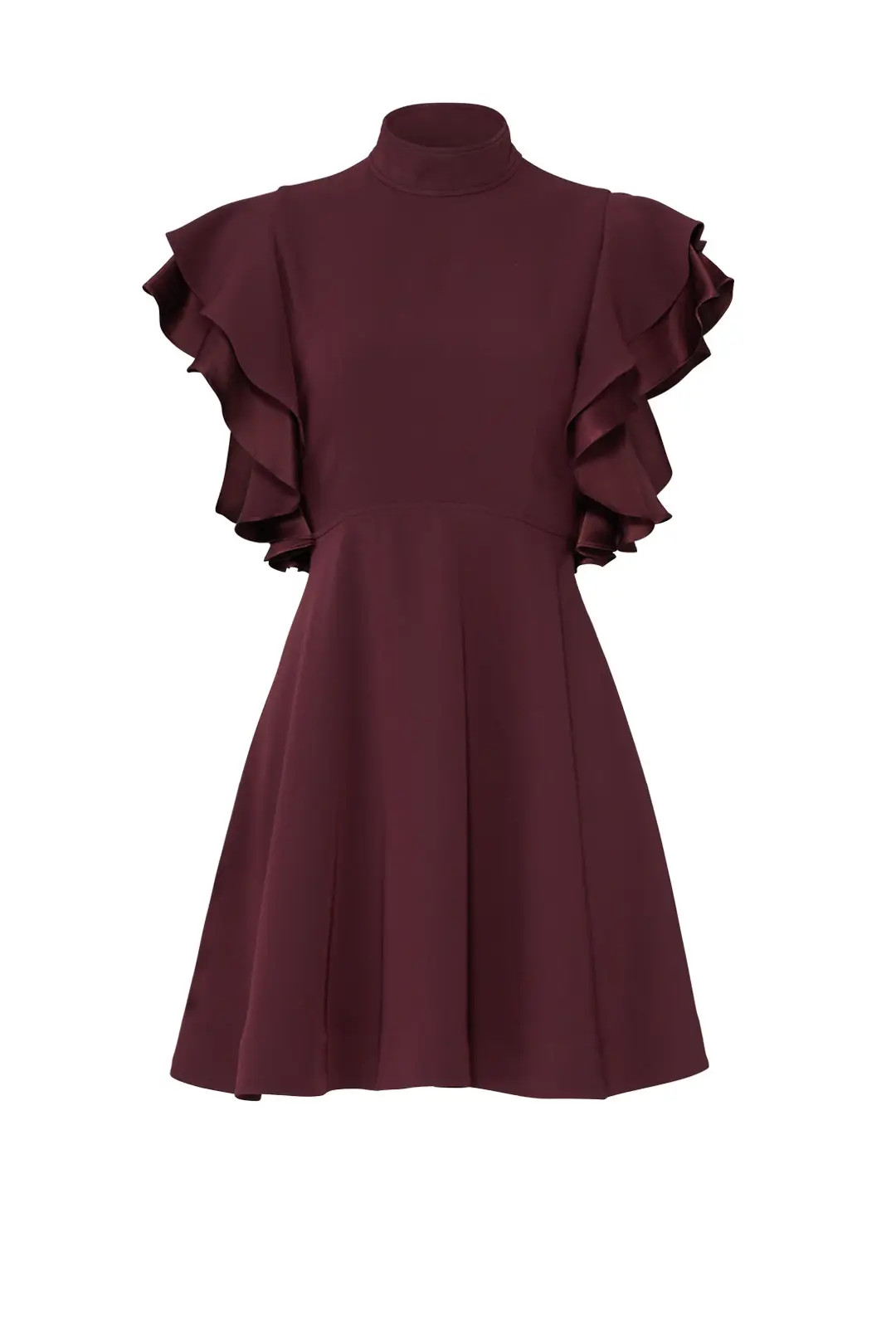 Cinq à Sept Plum Ruffle Dress | Rent The Runway