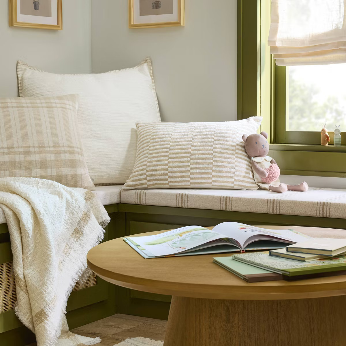 14"x20" Broken Stripe Lumbar Throw Pillow Tan/Cream - Hearth & Hand™ with Magnolia | Target