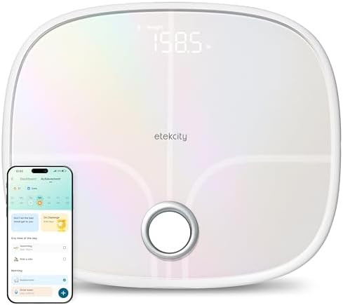 Etekcity Smart Rechargeable Scale for Body Weight, BMI, Fat, Muscle Mass, FSA&HSA Eligible, Digit... | Amazon (US)