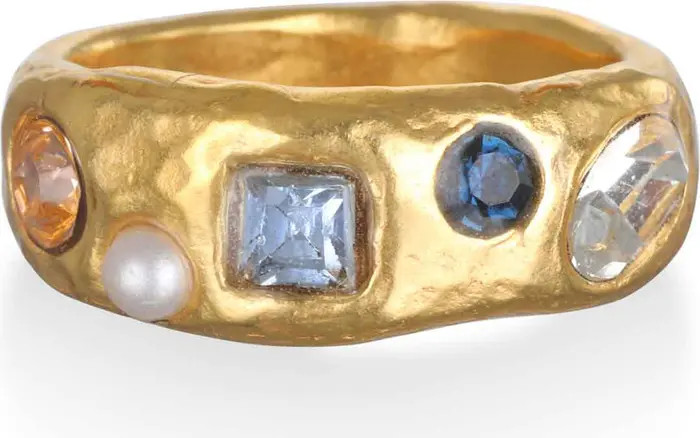 Rococo Crystal & Faux Pearl Ring | Nordstrom