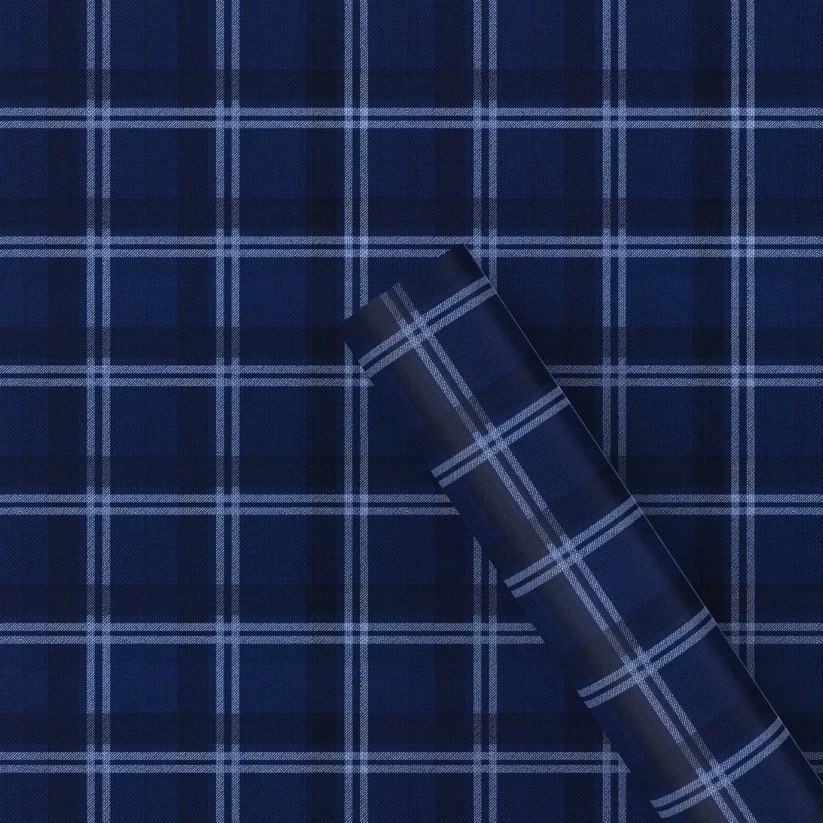 30" 25 sq ft Christmas Roll Wrap Blue Plaid - Wondershop™ | Target