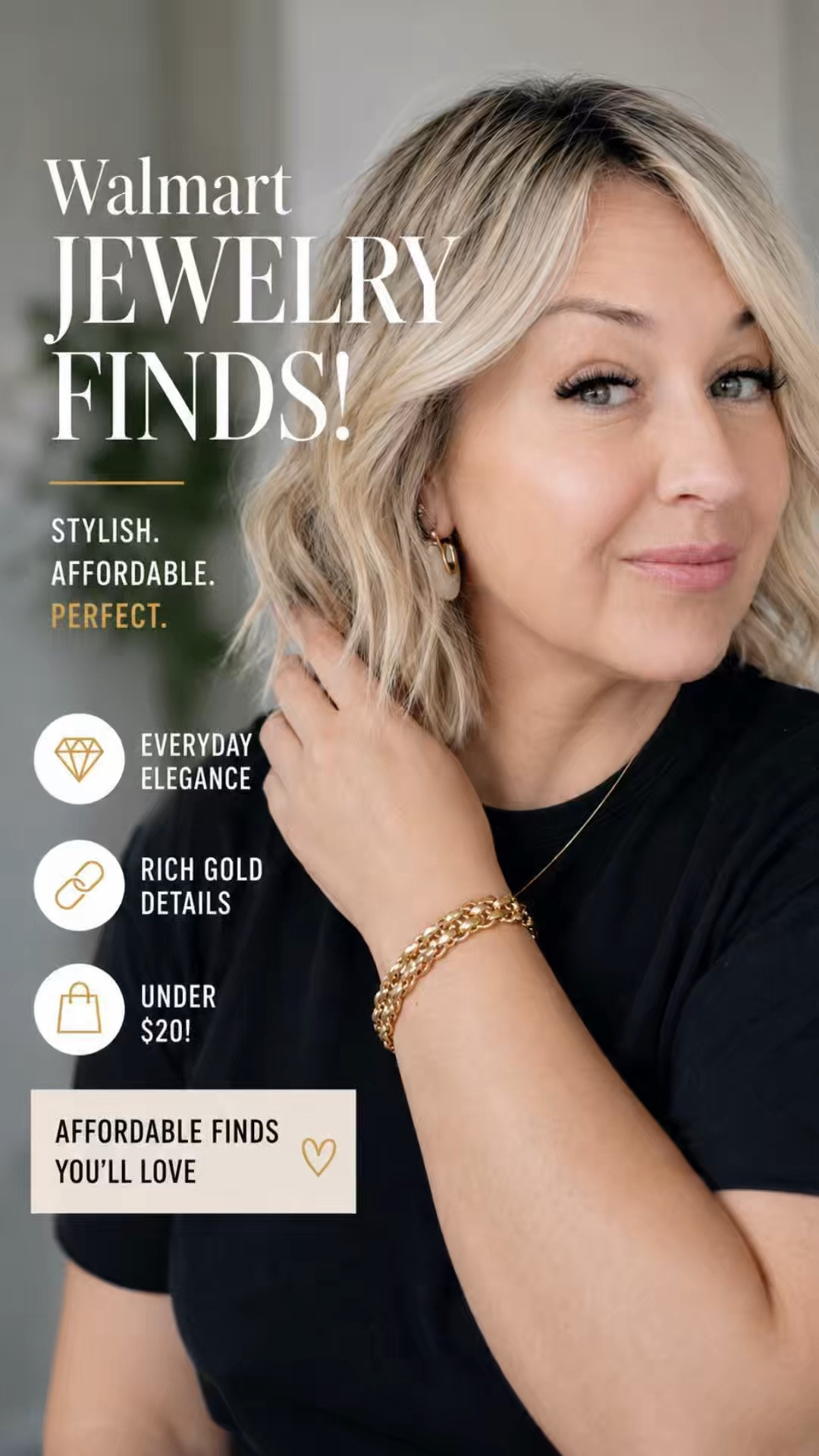Walmart has been quietly stepping up their jewelry game, and these finds look so much more expensive than they are! ✨

I love adding a few gold pieces to elevate even the simplest outfit. These earrings and bracelet are easy to wear, timeless, and the best part? They’re all budget-friendly.

Style doesn’t have to cost a fortune—sometimes it’s the little details that make you feel put together.

Which piece is your favorite: the earrings or the bracelet?

Walmart jewelry finds, affordable jewelry for women, gold jewelry under $20, Walmart fashion finds, midsize fashion over 50, style over 50, everyday jewelry, affordable fashion, women over 50 style, elegant jewelry, budget-friendly fashion finds, Walmart accessories, midlife style inspiration, timeless fashion, casual chic style. ✨