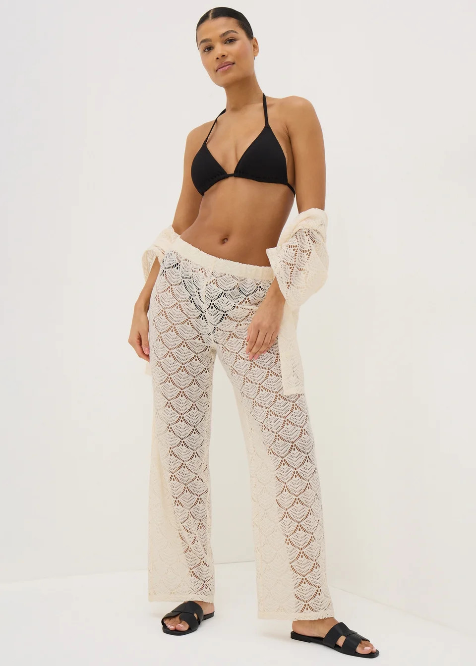 Cream Crochet Trousers | Matalan (UK)