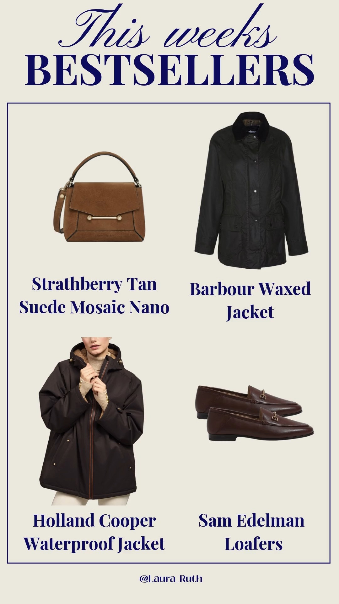 Your weekly favourites and bestsellers, classic, timeless Autumn staples. 🍂🤎 suede bag, tan bag, autumn accessories, waterproof coat @Strathberry @Holland Cooper @samedelman

#LTKuk #LTKautumn #LTKbag