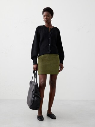Corduroy Seamed Mini Skirt | Banana Republic Factory
