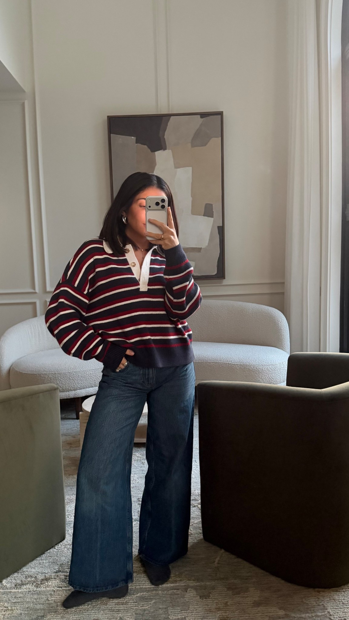 Polo - size small 
Jeans - size 25 short

#LTKwinter #LTKcanada #LTKjeans