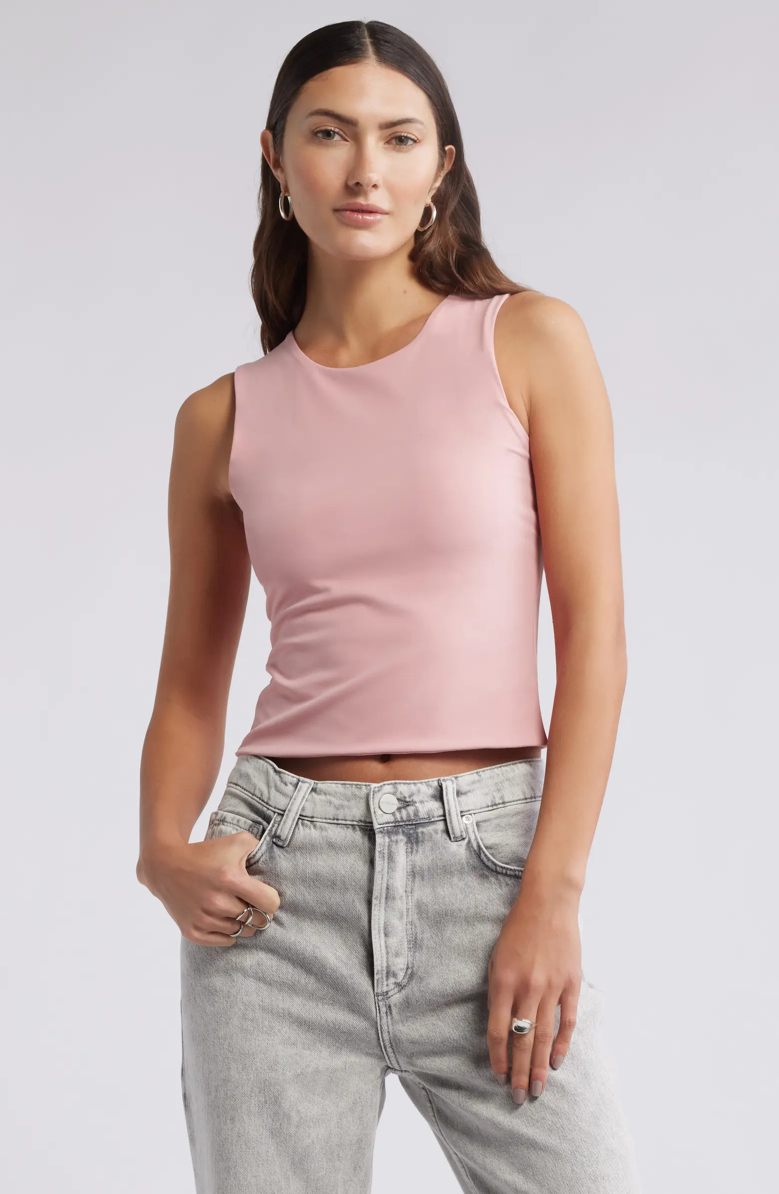 Open Edit Smooth Edit Crewneck Tank | Nordstrom | Nordstrom