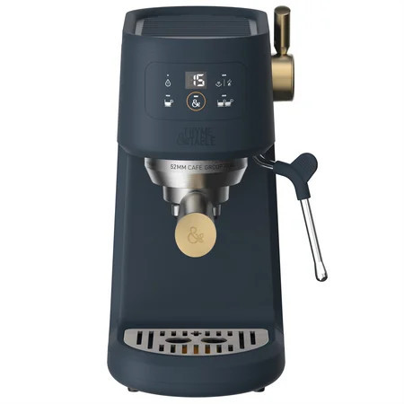 Thyme & Table Barista Mini Espresso Machine with 15-Bar Pressure and Steam Wand, Atlantic Blue | Walmart (US)