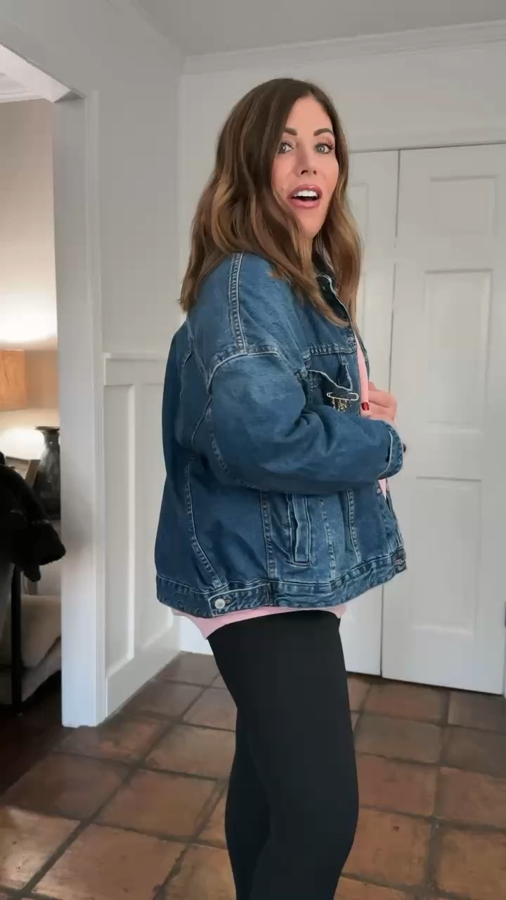 🚨currently on sale 25% off 🚨 Look for less denim swing jackets 

These two denim jackets are identical to my FP Opal swing- but for less! and they often go on sale whereas my FP jacket never does!  If you want an oversized fit similar to the FP, then you may want to size up one size. otherwise they're pretty loose and perfect to wear with fitted clothing underneath. I'm wearing a medium in both.

Slouchy wide leg sweatpants are a small long. I love the fit of these you can style them so many different ways.

Long sleeve cotton blend T-shirts are from the smoothez Line. They are lightweight and stretchy and so comfy. I am wearing a medium in both.

Save an extra 20% off your purchase at Aerie with code AERIELTK20! This code is only eligible for Aerie, and it will stack on top of other discounts!

#LTKOver40 #LTKSaleAlert
