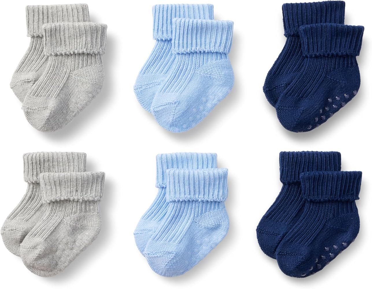 Amazon Essentials x Sofia Grainge Unisex Toddlers and Babies' Knitted Turn Cuff Socks, 6 Pairs | Amazon (US)