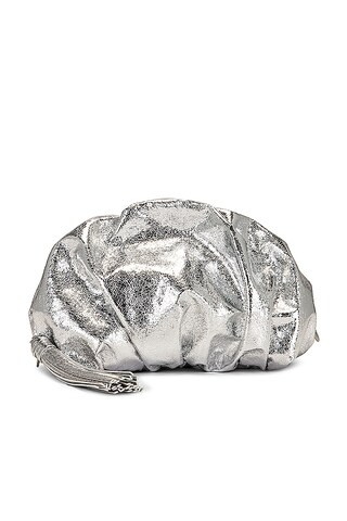 Rebecca Minkoff Ruched Clutch in Silver from Revolve.com | Revolve Clothing (Global)