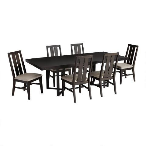 Dark Charcoal Emiliano Extension Dining Table | World Market