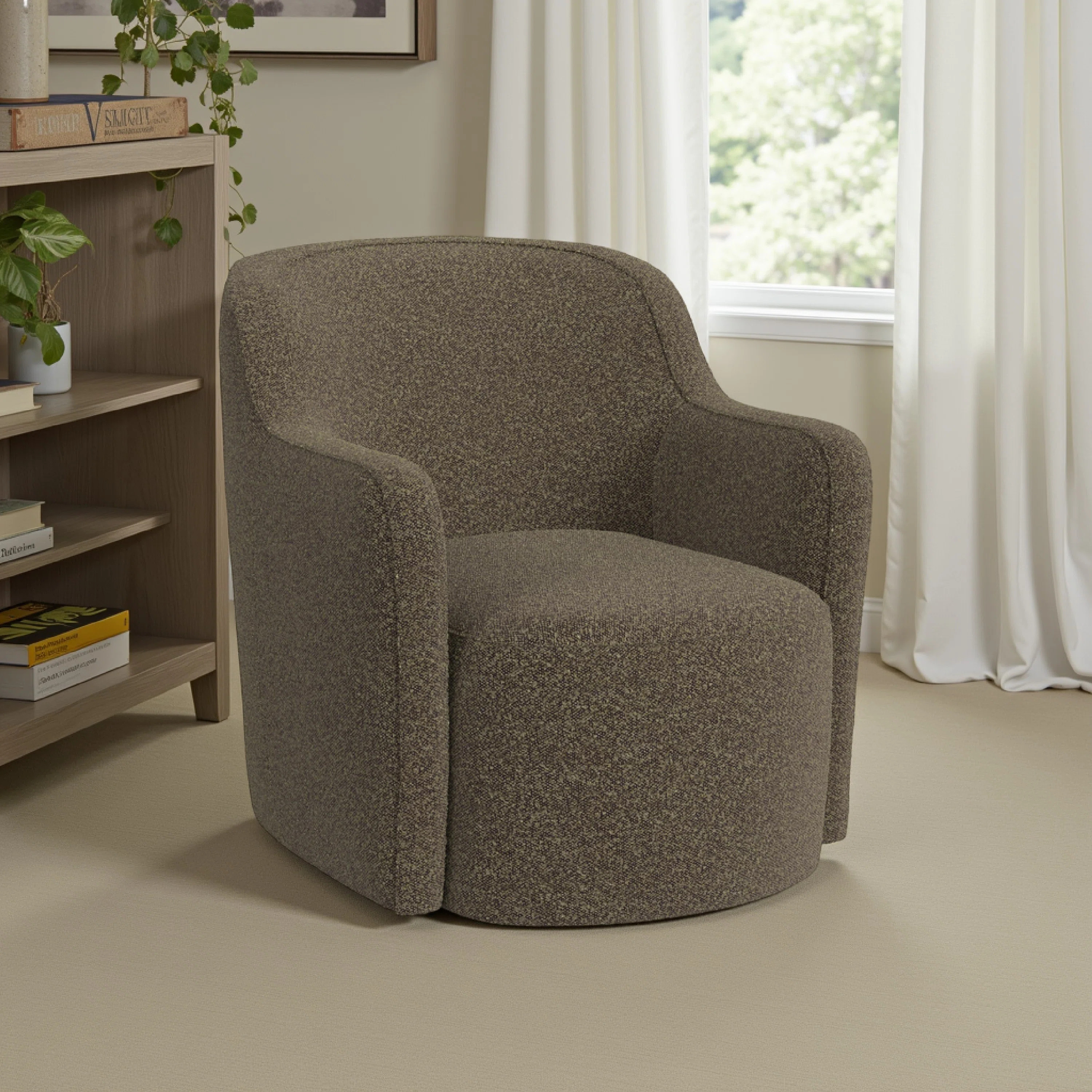 Brentleigh Upholstered Swivel Armchair | Wayfair North America