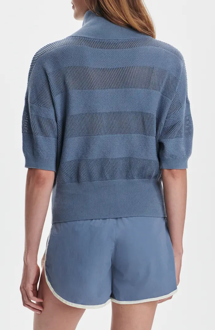Kembria Mesh Stripe Half Zip Top | Nordstrom