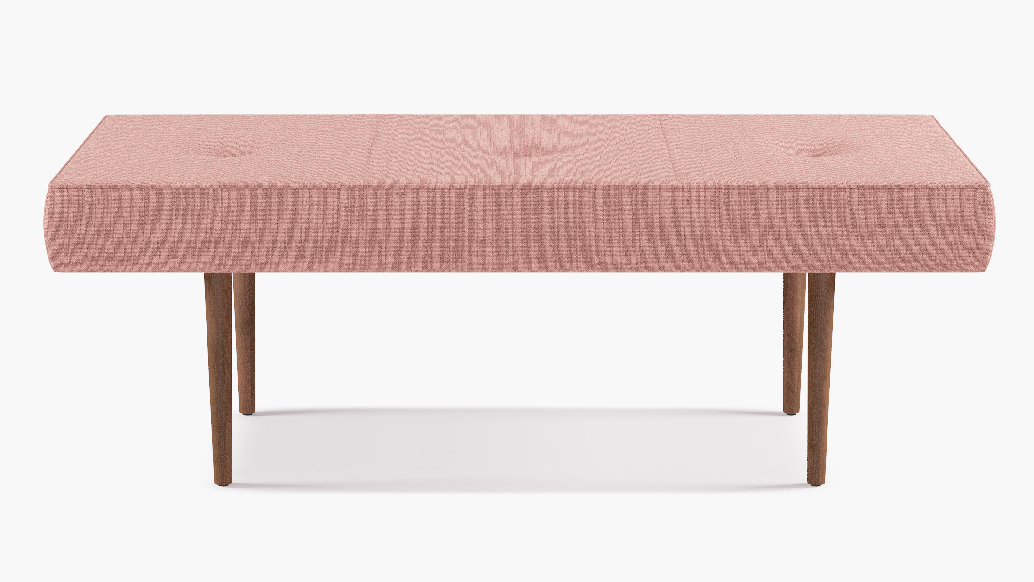 Mid-Century Bench | Pink Linen | The Inside