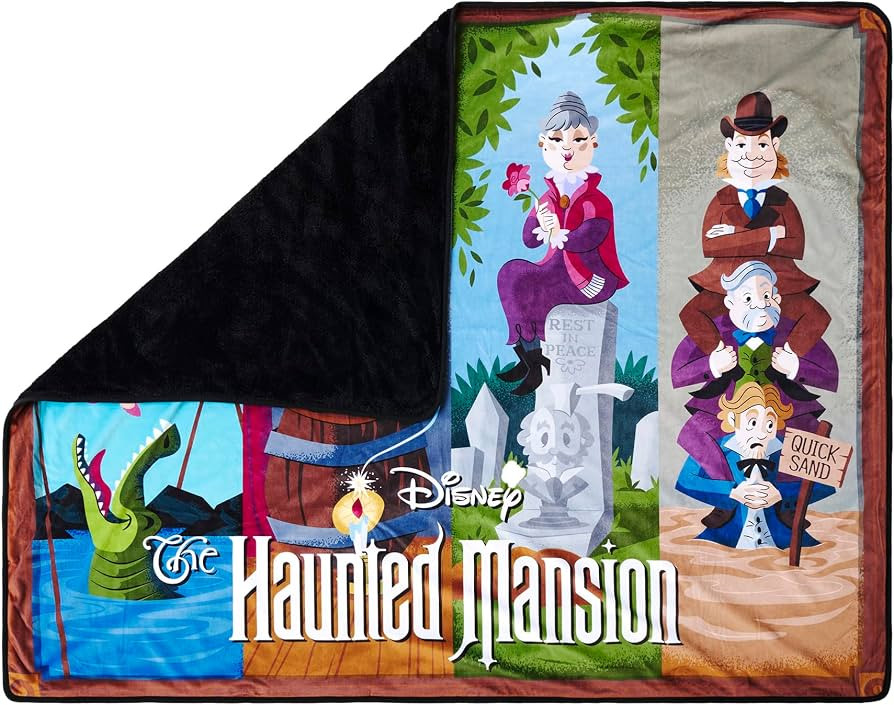 Spirit Halloween Disney The Haunted Mansion Portrait Fleece Blanket, Multicolor | Amazon (US)