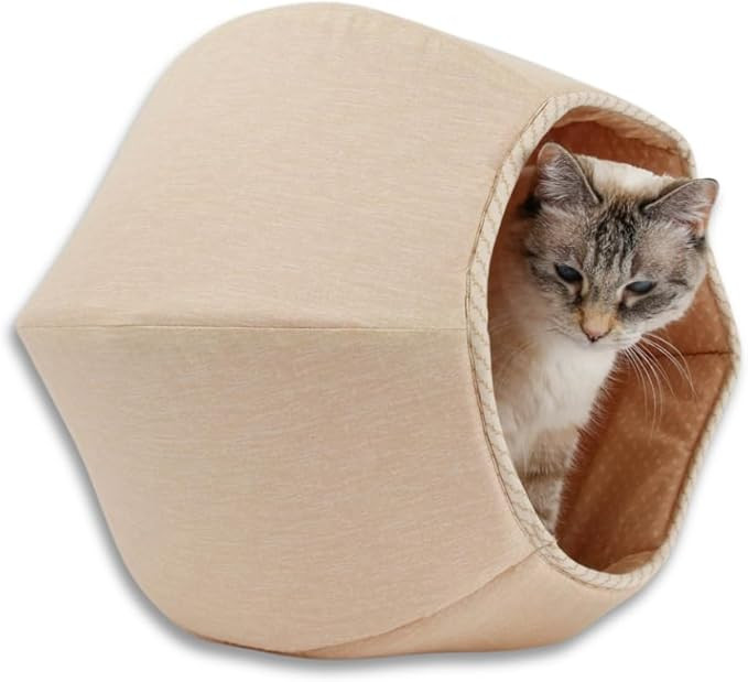 Cat Ball Cat Bed (Butter Yellow Bark) | Amazon (US)