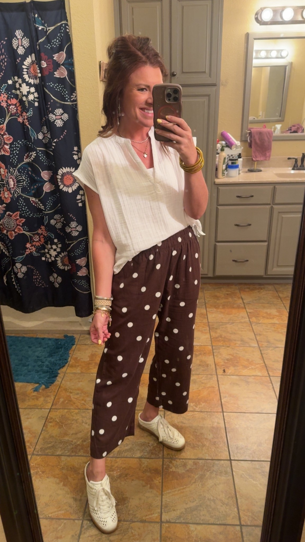 Polka Dots are trending! Snag up this linen look! 
Wearing size smalls. 
Teacher | ootd | outfit inspo | style | spring trend 

#LTKootd #LTKgrwm #LTKSaleAlert