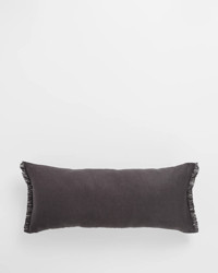 Laynie Linen/Cotton Breakfast Cushion - Charcoal | Target AU
