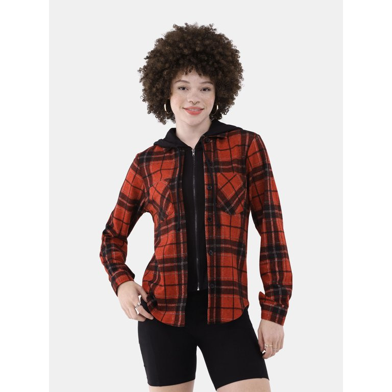 No Boundaries Women's Plaid Shirt | Walmart (US)