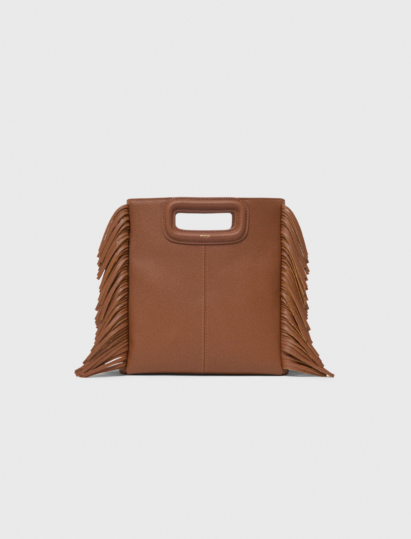 Grained leather M bag Natural for Women | Maje | Maje US