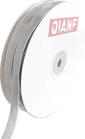 QIANF Vintage Silver Velvet Ribbon, 3/8 Inch X 25Yd | Amazon (US)