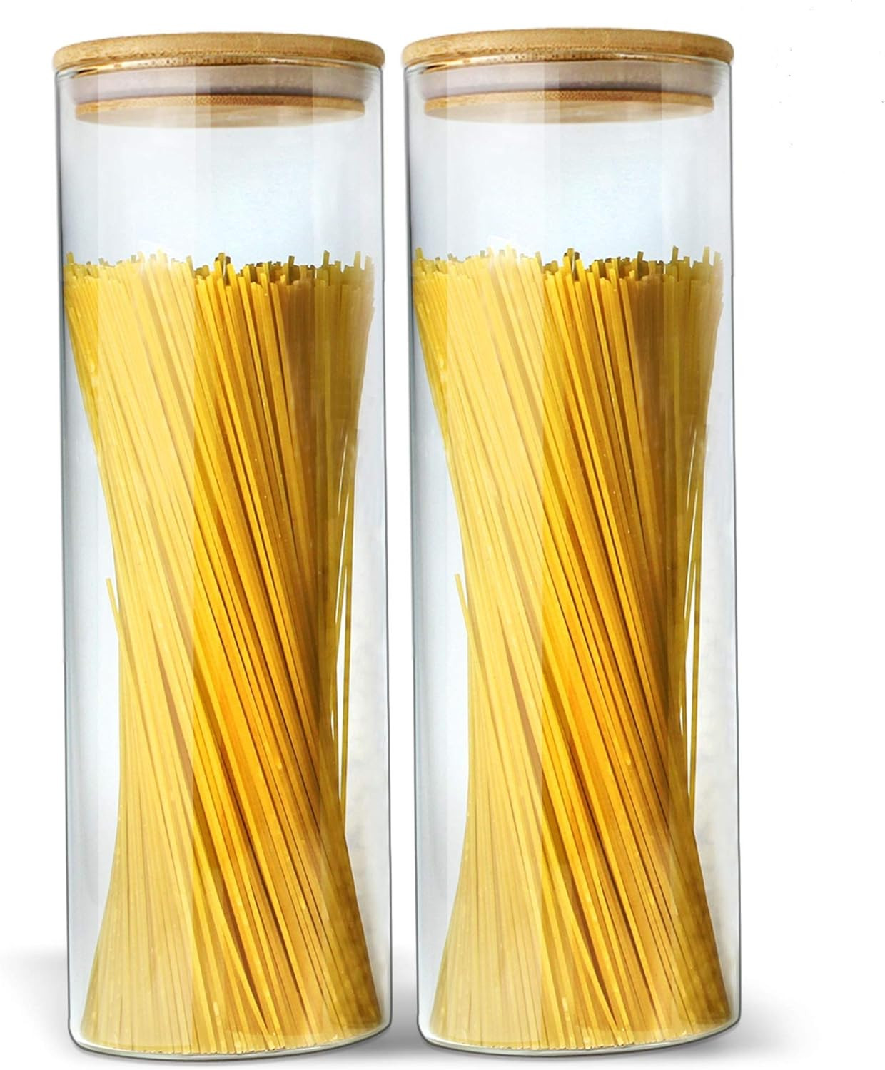 Urban Green Glass Jar with Bamboo Lids, Glass Airtight food Storage Containers, Glass Canister Se... | Amazon (US)