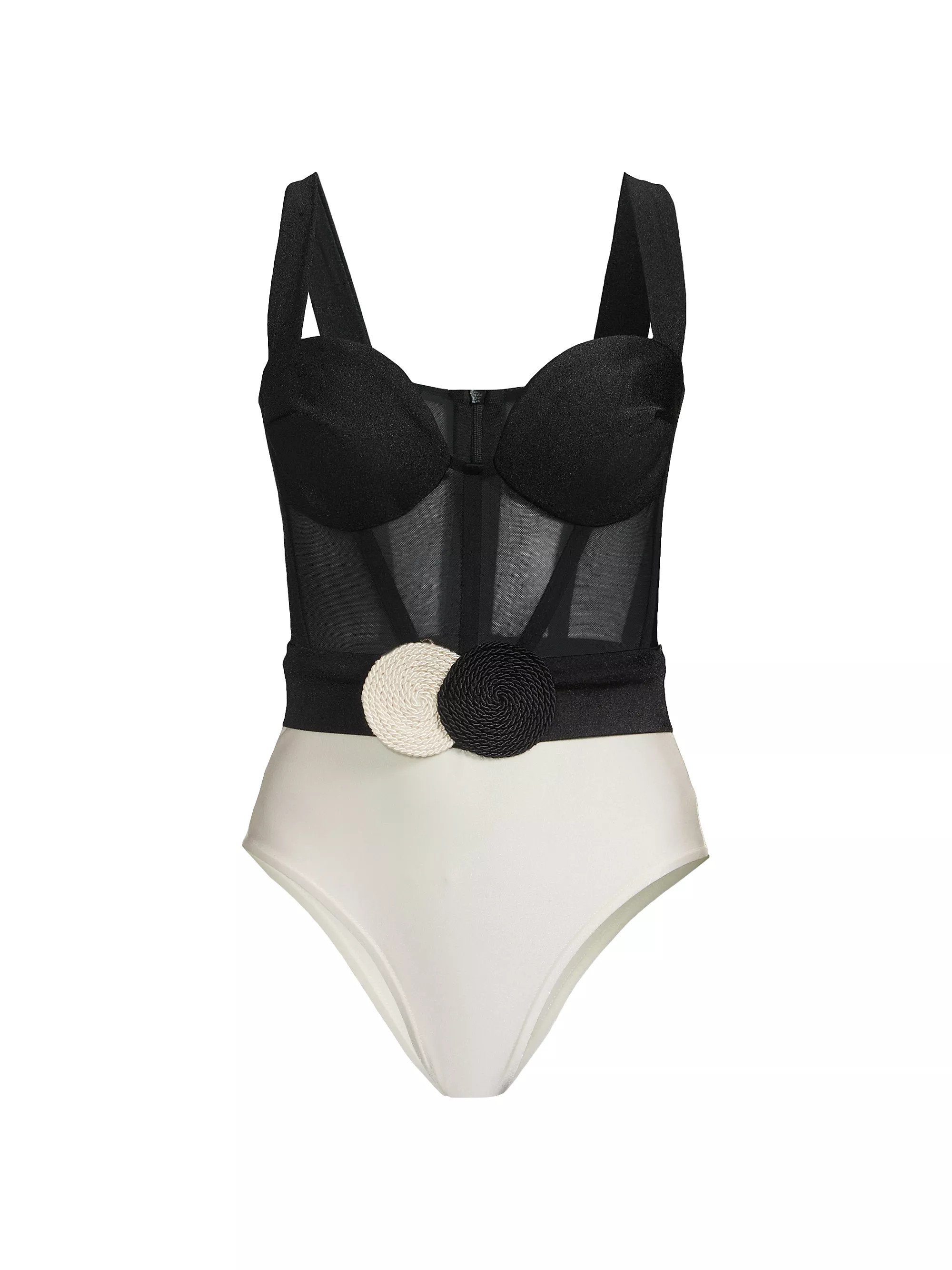 Jersey Sands Plunge Corset One-Piece Swimsuit | Saks Fifth Avenue