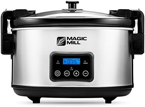 Magic Mill 8.5 Quart Slow Cooker Crock Pot, Digital Programmable, 20 Hour Timer, 3 Cooking Settin... | Amazon (US)