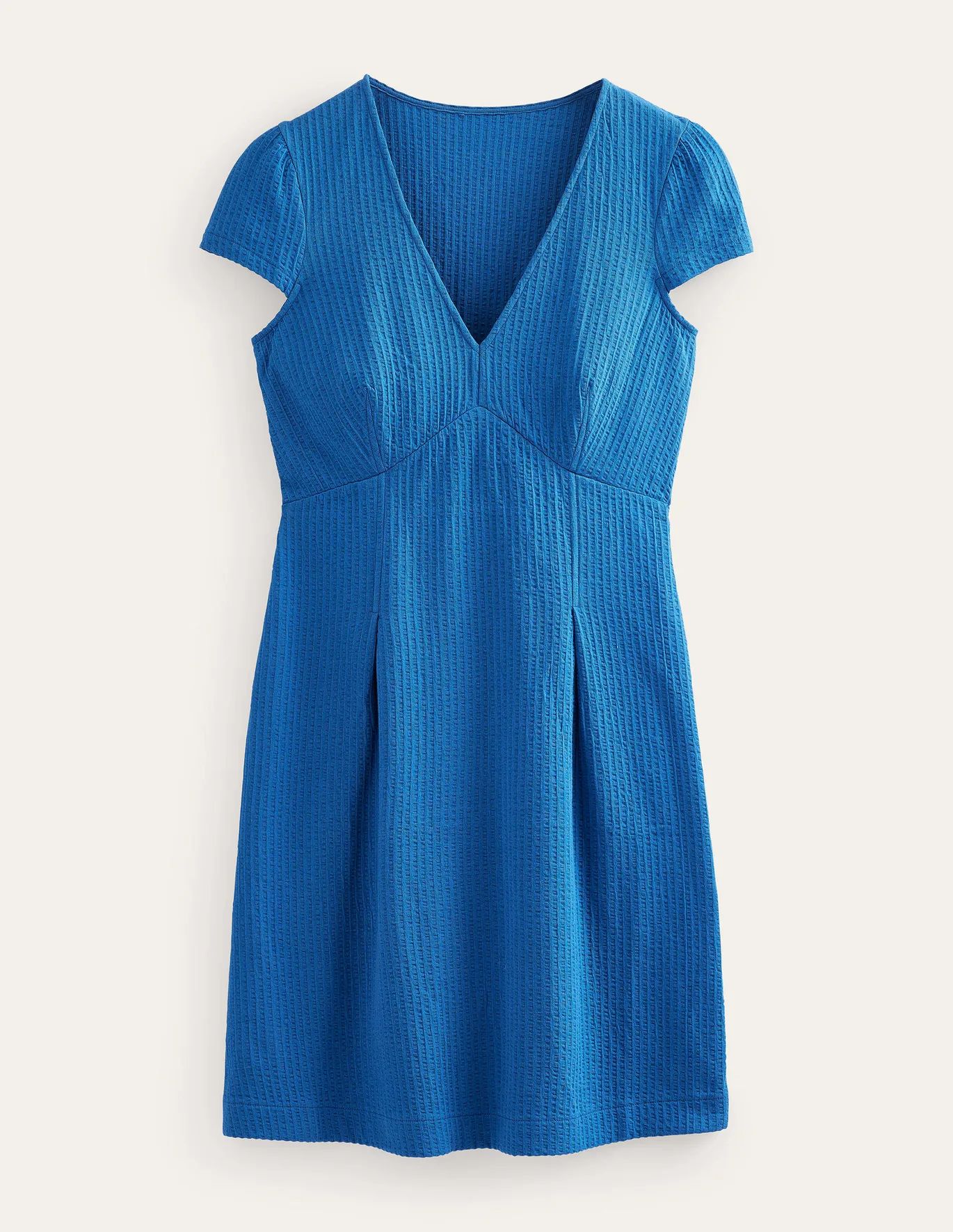 Seersucker Jersey Tea Dress - Sapphire | Boden (US)