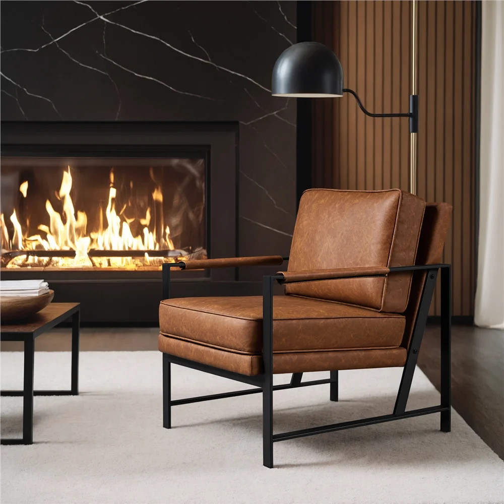 25.5" W Upholstered Armchair with Removable Seat & Back Cushion | Wayfair North America
