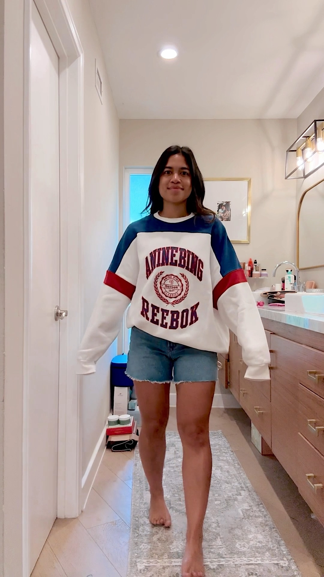 Get dressed with me! Casual weekend style! Love these high rise dad denim shorts! Perfect for summer! And this oversized sweatshirt is so fun! Love the colors! Perfect for Memorial Day! 


#LTKSeasonal #LTKShoeCrush