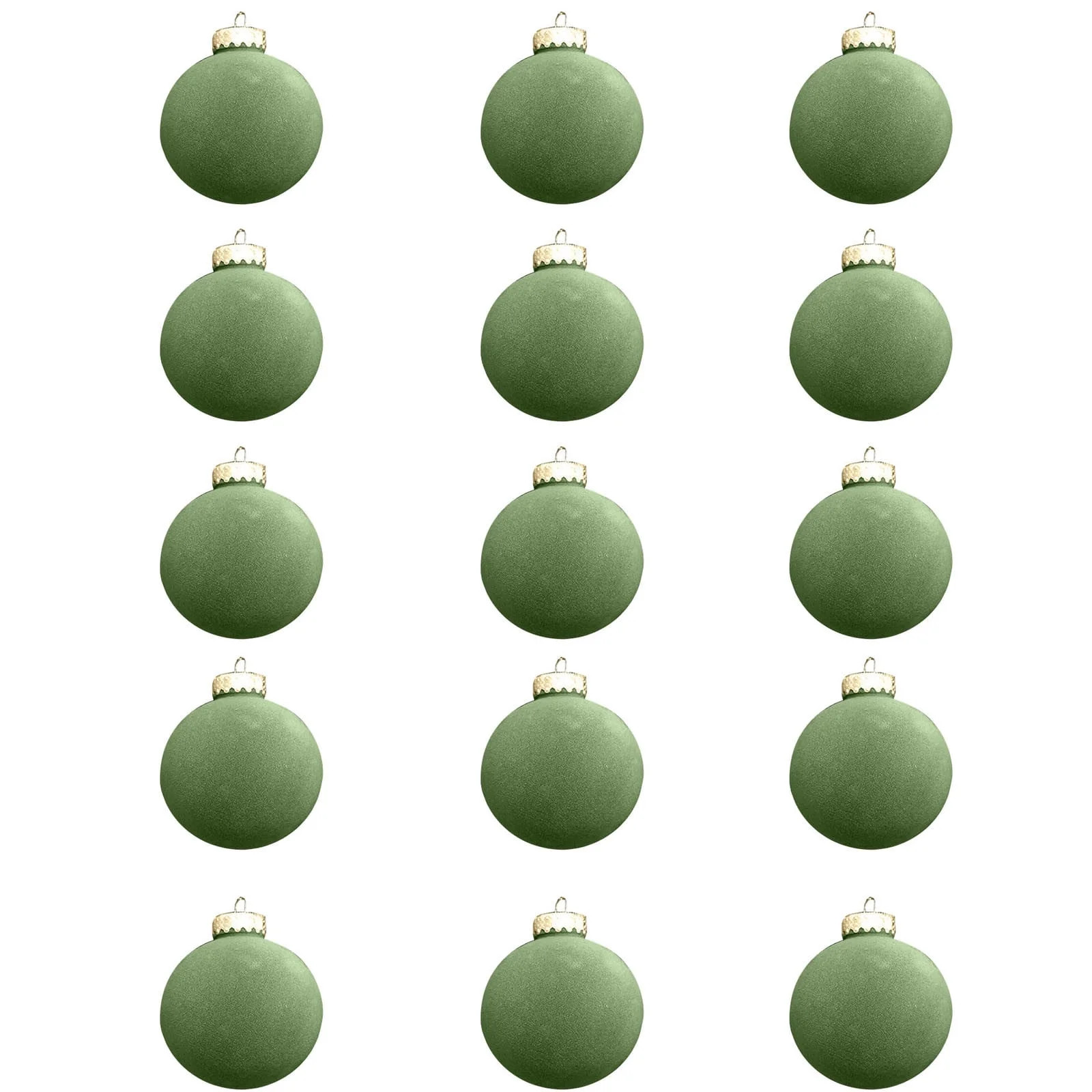 RKZDSR 8/15Pcs Flocked Christmas Tree Ball Ornaments: Velvet Xmas Decorative Hanging Balls for Ch... | Walmart (US)
