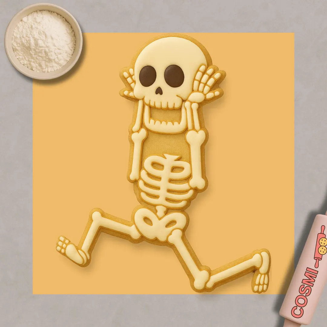 Running Skeleton Cookie Cutter & Fondant Stamp: Halloween Baking - Etsy | Etsy (US)
