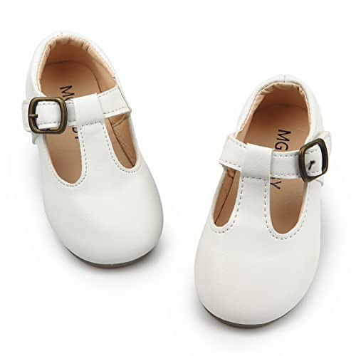 WILLFUN Toddler Little Girls Mary Jane Flats, 9.5 Toddler, White | Amazon (US)