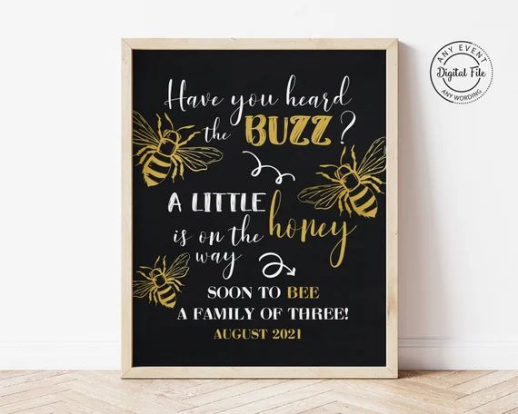 Bee Pregnancy Announcement Sign Pregnancy Announcement Reveal | Etsy | Etsy (US)