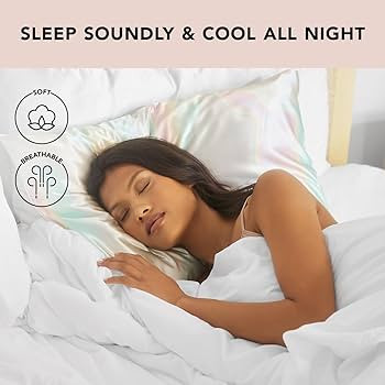 Kitsch Satin Pillowcase with Zipper - Softer Than Silk Pillow Cases for Hair and Skin Cooling Sat... | Amazon (US)