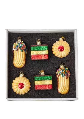 Kurt S. Adler Noble Gems Cookie Glass Ornament Set 6-Piece Box Set | Belk