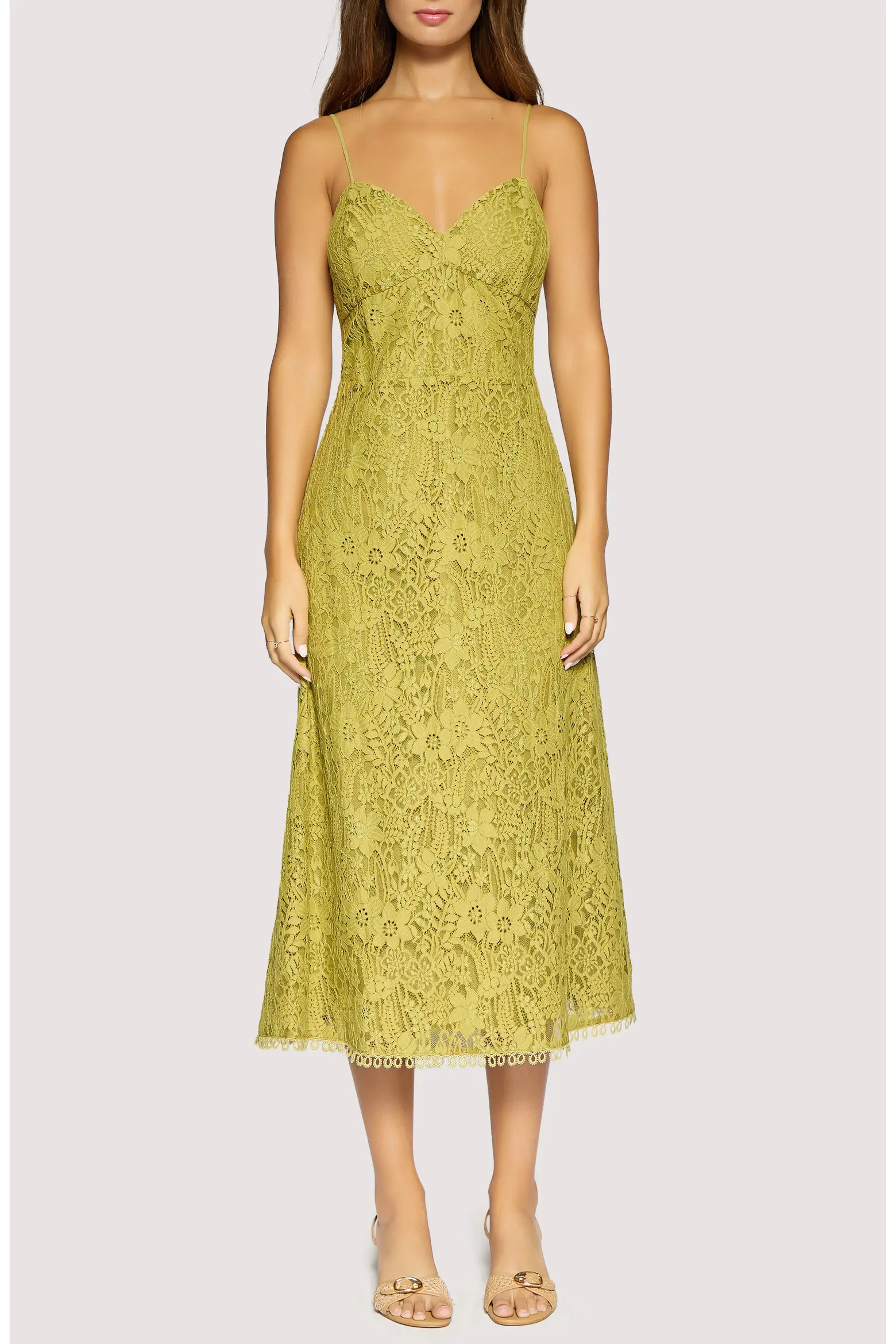 Serafina Floral Lace Cotton Blend Midi Dress (Women) | Nordstrom | Nordstrom