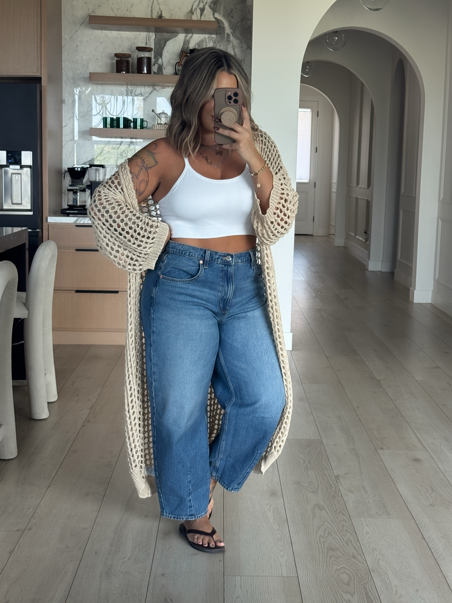 Jeans I recommend sizing up and also getting the longer length. The regular length looked so stupid on me. They were like short little Capri pants. I’m only 5’5 usually am a size 12 but u did a 14L in these jeans for that perfect oversized fit. 

Tank bras xl 
Cover up xl 

#Target #Amazon  #Denim #Jeans #BarrelJeans #Midsize

#LTKMidsize #LTKFindsUnder100 #LTKFindsUnder50