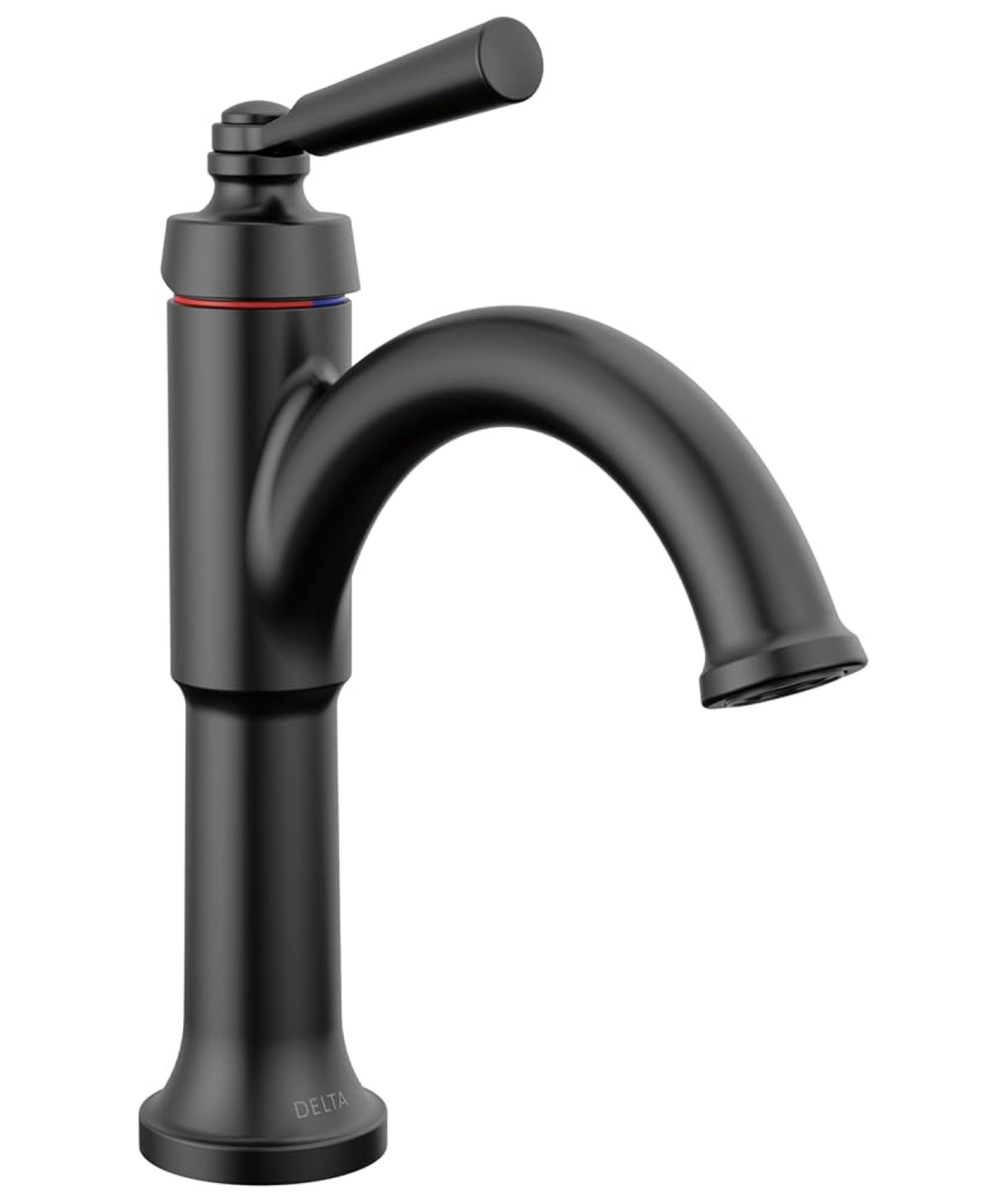Delta Faucet Saylor Matte Black Bathroom Faucet, Single Hole Bathroom Faucet, Single Handle Bathroom Sink Faucet Black, Diamond Seal Technology, Drain Assembly, Matte Black 535-BLMPU-DST

#LTKHome