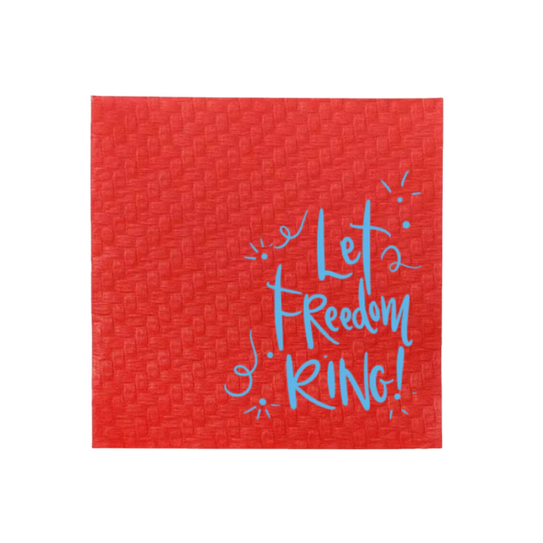 Let Freedom Ring Napkins in Red | Fete Papier