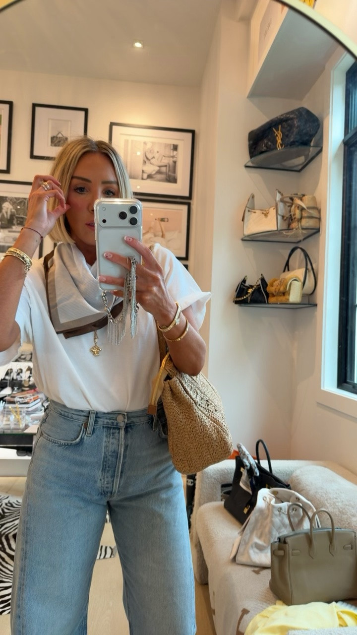 Head to toe target and accessories from target! Size down in tee … I could have done a xs! Size UP in denim
