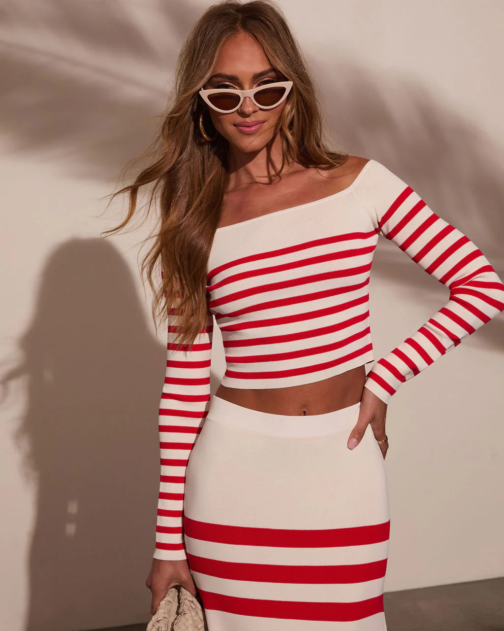 Montez Striped Off The Shoulder Top | VICI