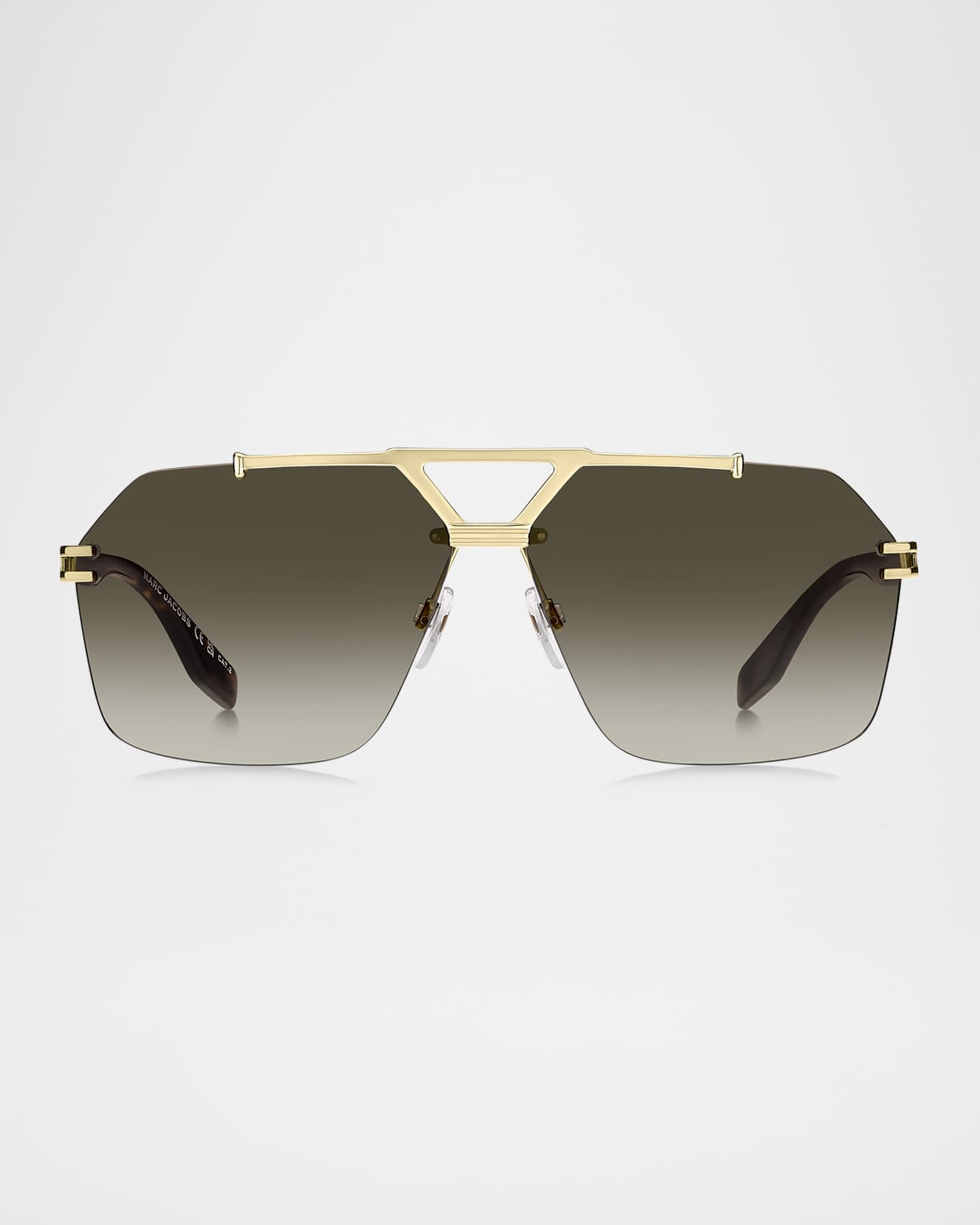 Marc 837S Titanium Rectangular Sunglasses | Neiman Marcus