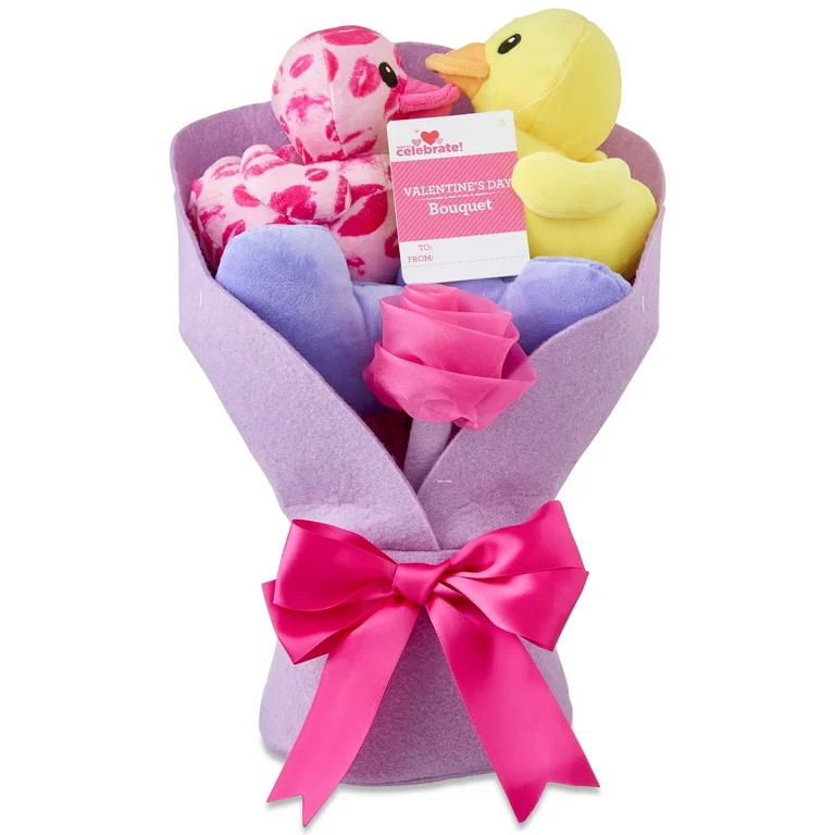 Medium Ducks Bouquet Plush, Purple, 14", Valentine's Day by Way To Celebrate | Walmart (US)